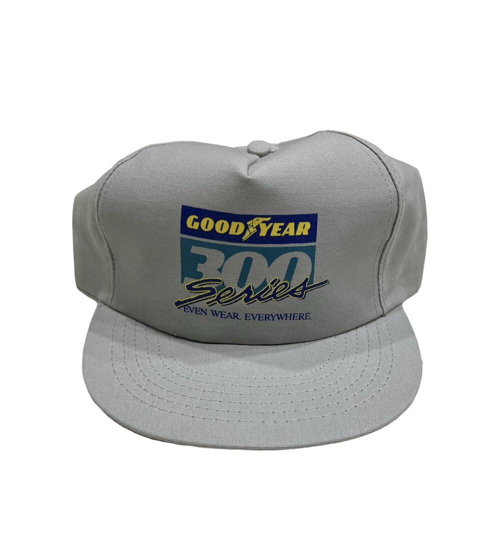 Vintage 90s Snap Back Goodyear 300 Series Hat Gray USA